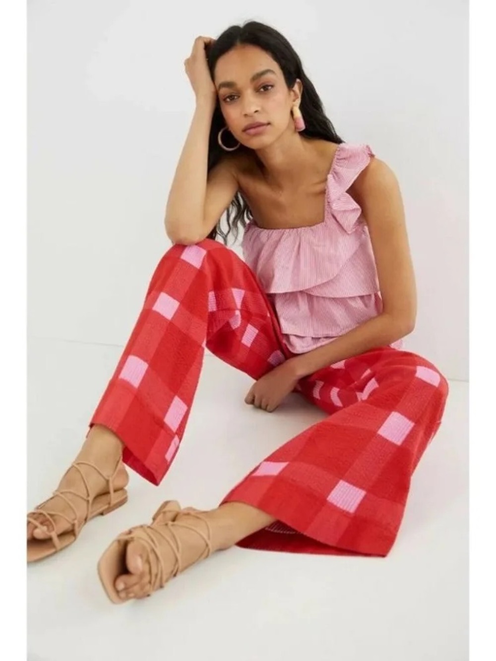 Anthropologie Porridge red/pink pants